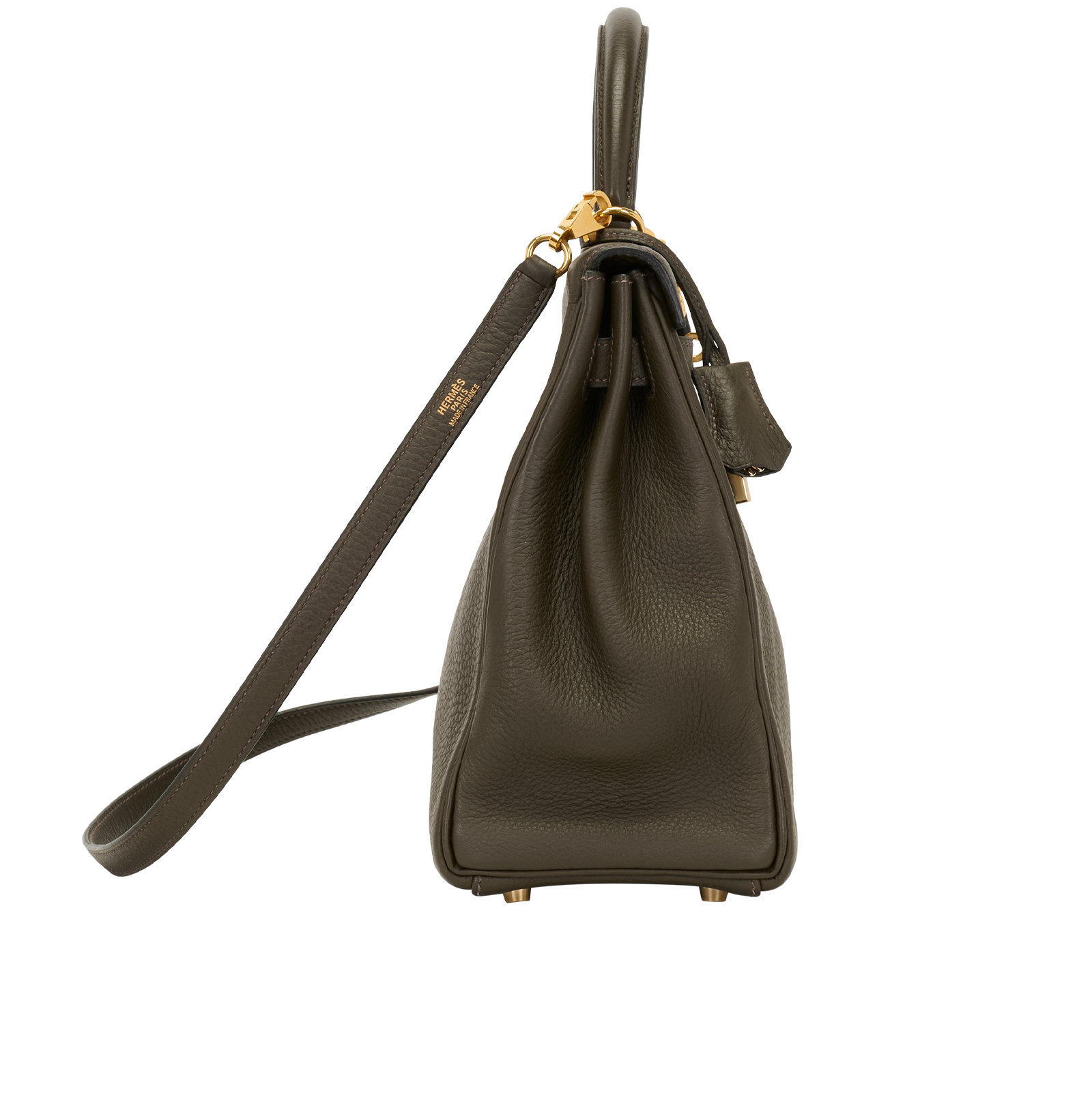Kelly 32 Retourne In Clemence Vert Gris, &pound;10,000, Handbags, Brown, Leather, Side view
